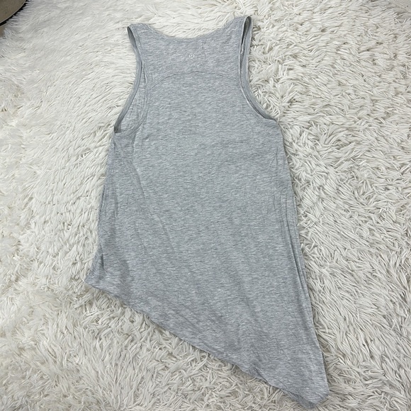 Lululemon Tie & Go Tank Mini Stripe Heathered Medium Grey Angel Wing - Picture 7 of 7